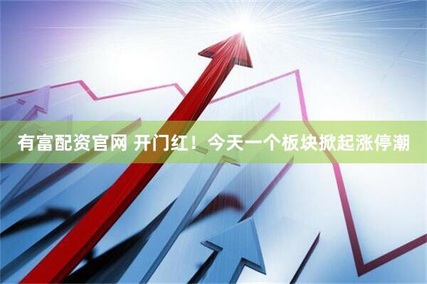 有富配资官网 开门红！今天一个板块掀起涨停潮